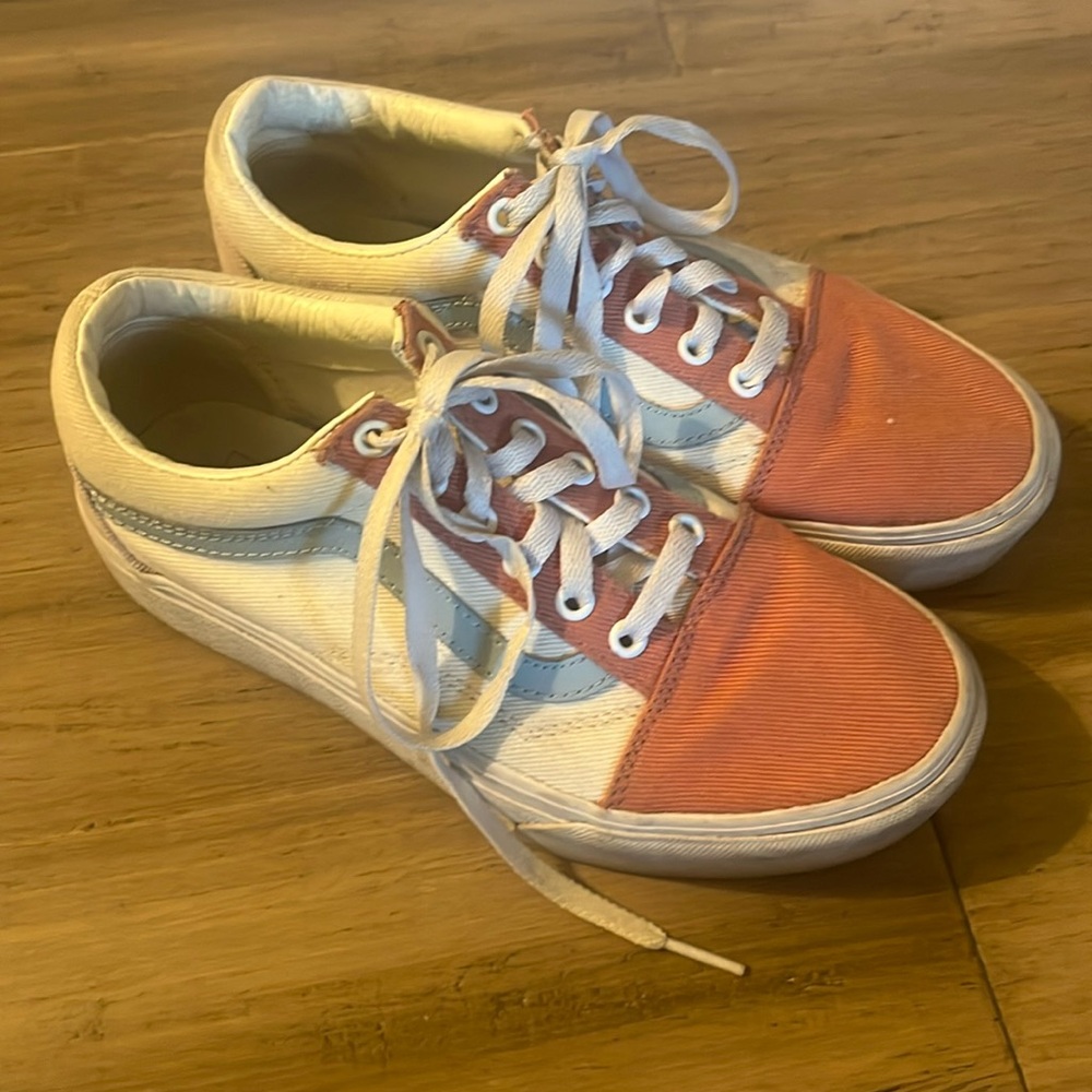 Vans Old Skool Stack Platform Sneakers Tennis Shoes Multi color 7.5